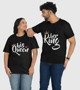 His Queen, Her King Unisex Half Sleeve T-Shirts (Pack of 2)